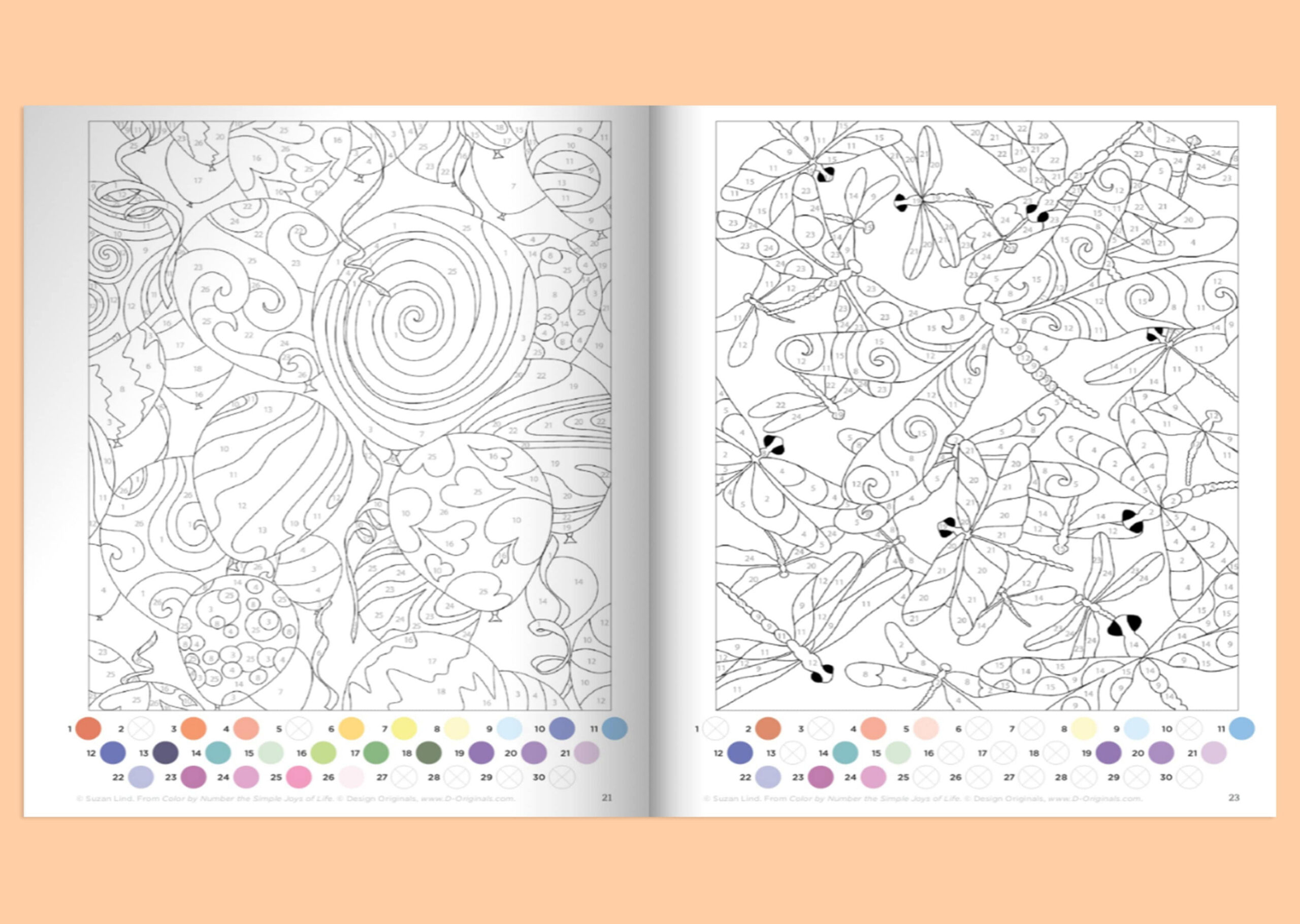 Ausmalbuch: Color by Number the Simple Joys of Life Coloring - Etsy