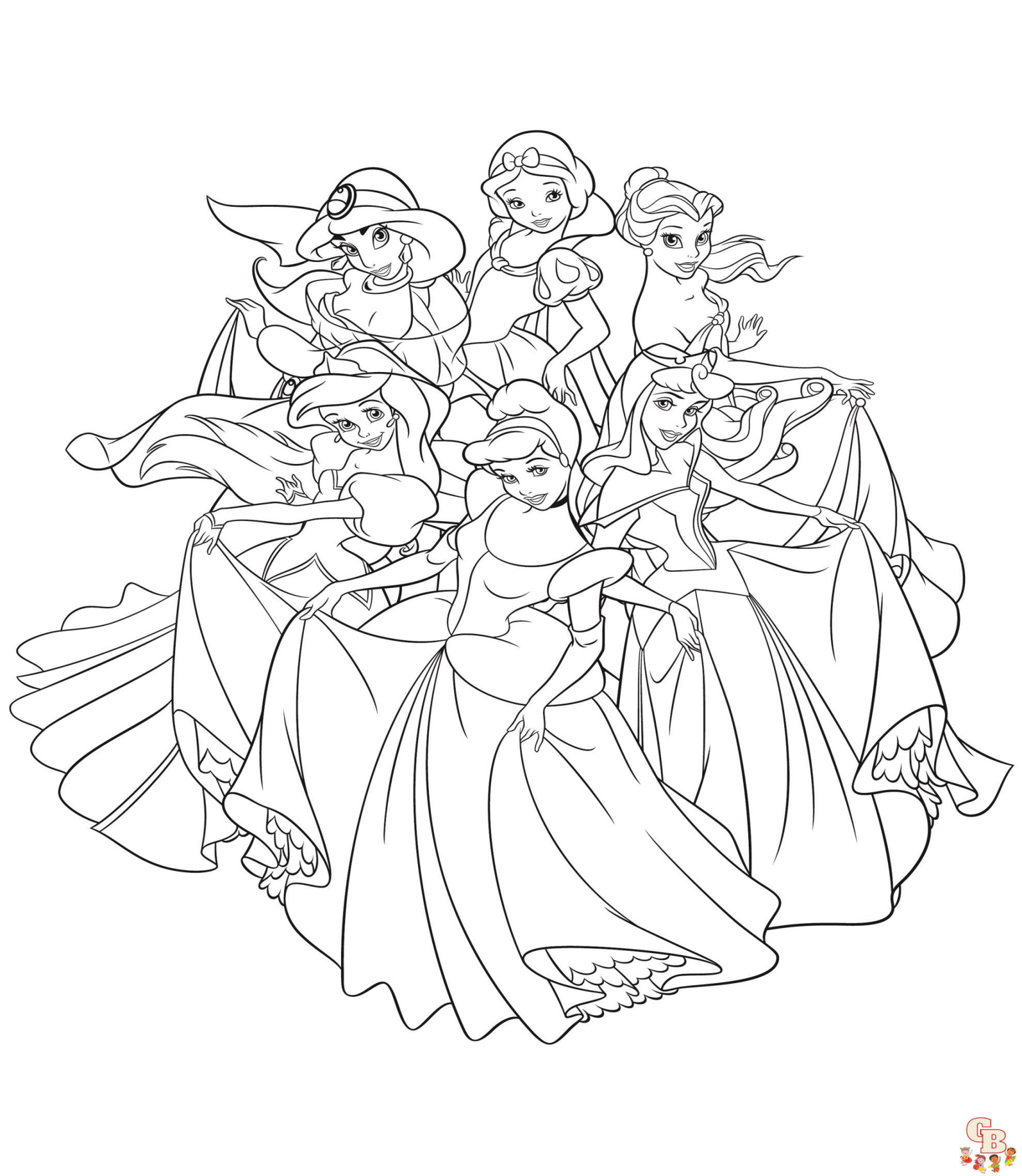 Disney Princess Coloring Pages Printable, Free, and Easy for Kids