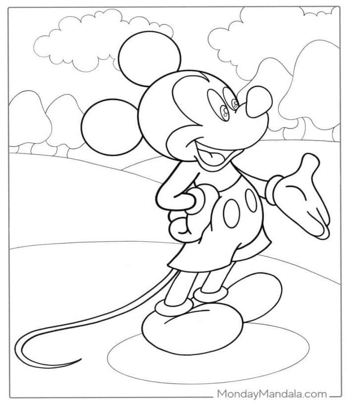Mickey Mouse Coloring Pages (Free PDF Printables)