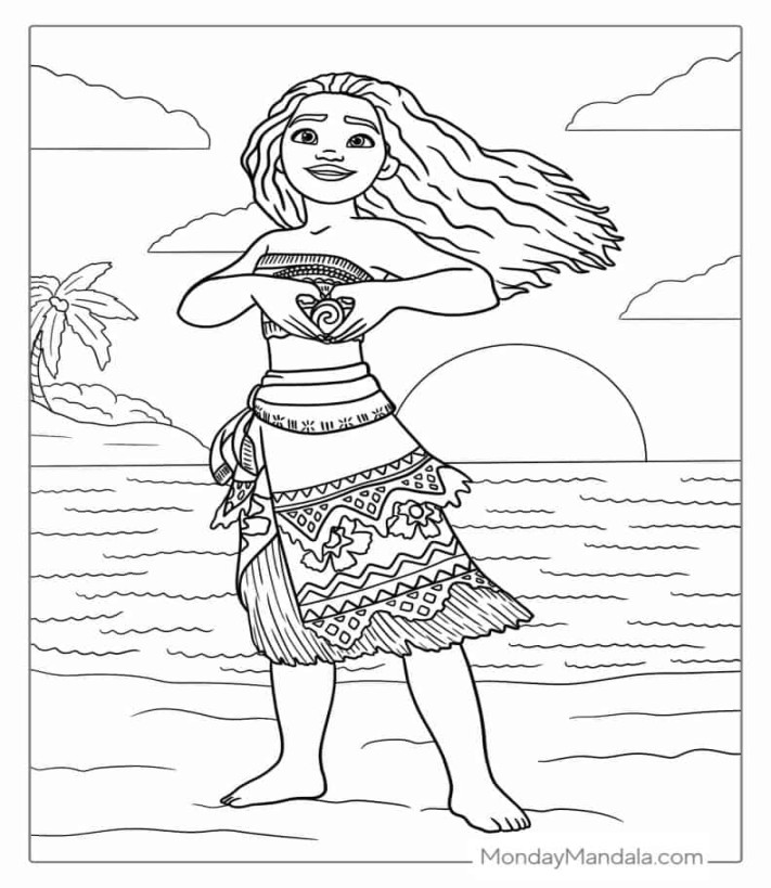 Moana Coloring Pages (Free PDF Printables)