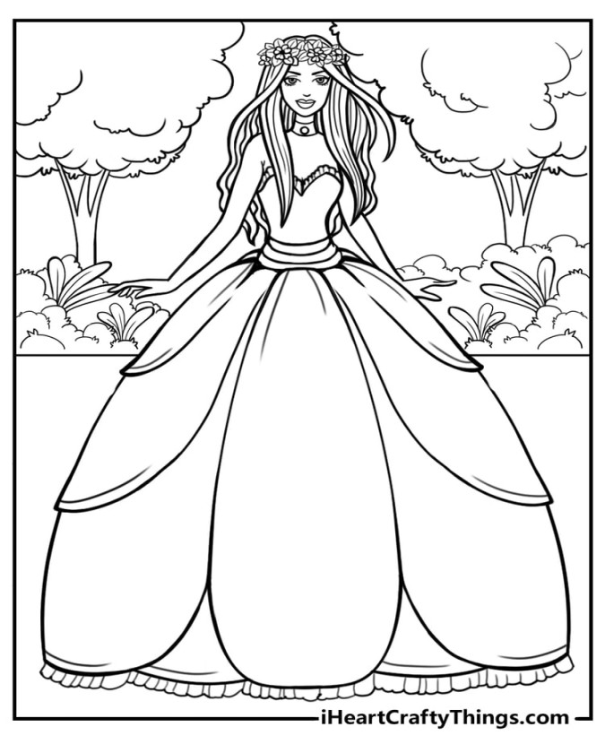 Princess Coloring Pages - Super Pretty And % Free ()