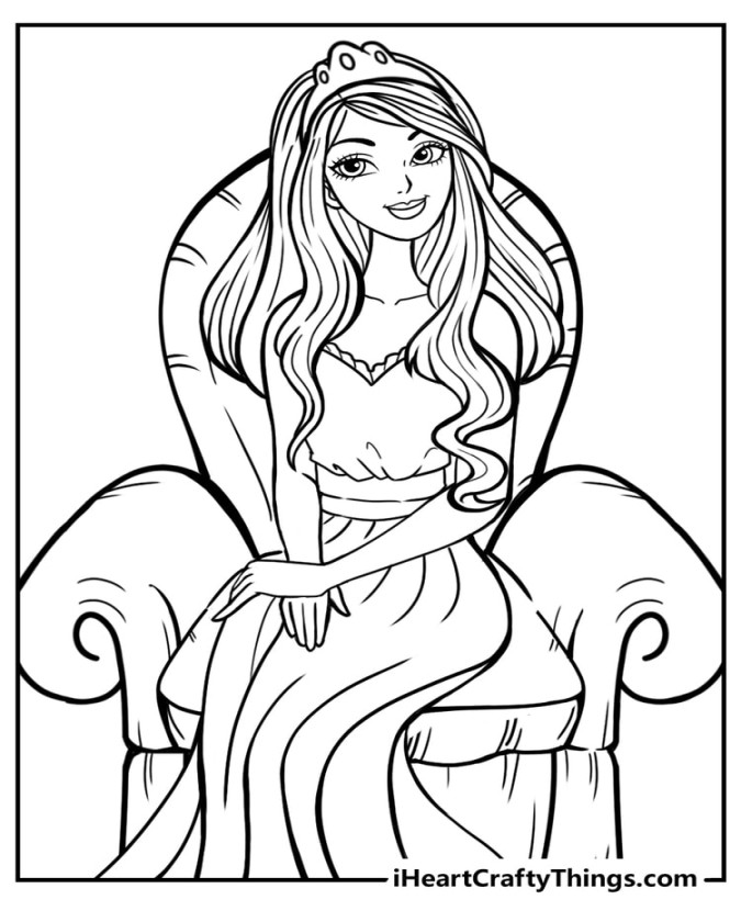 Princess Coloring Pages - Super Pretty And % Free ()