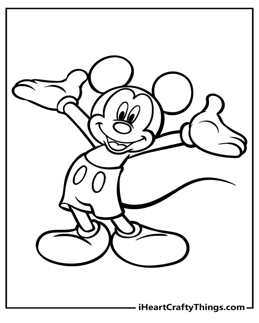 Printable Mickey Mouse Coloring Pages (Updated )