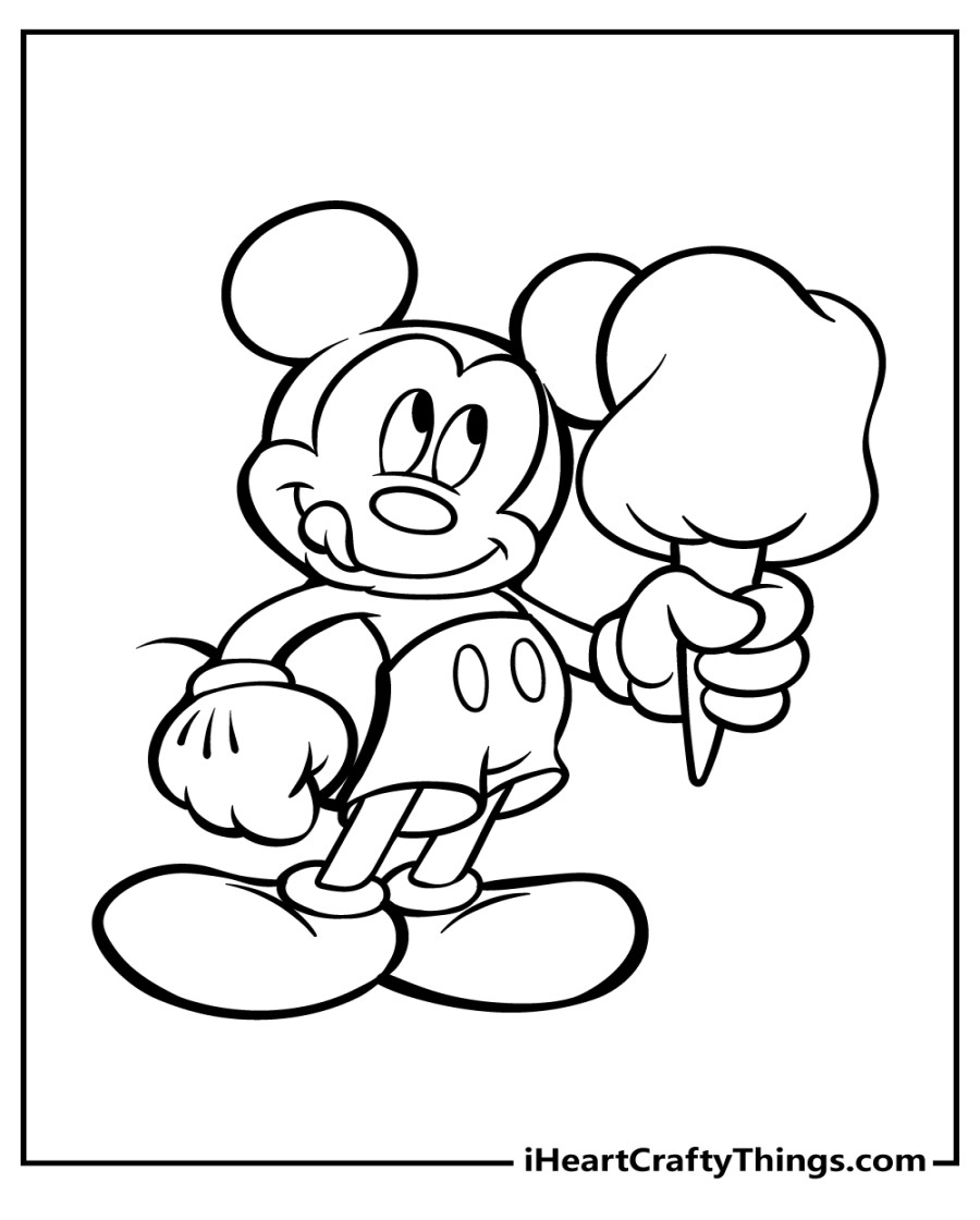 Printable Mickey Mouse Coloring Pages (Updated )